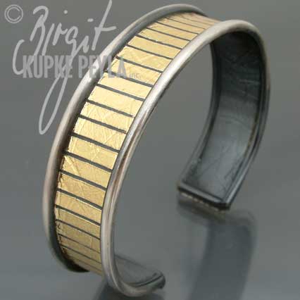 silver and gold bracelet - jewelry made by Birgit Kupke-Peyla