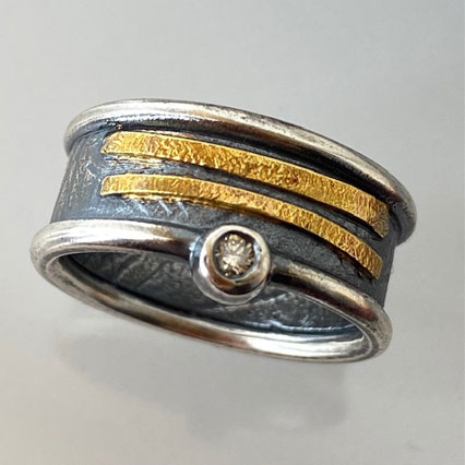 ring with two stripes