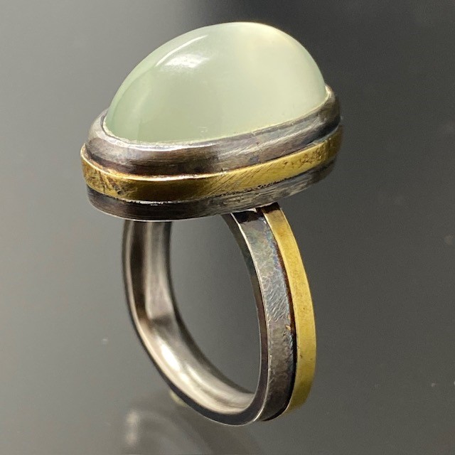 Green Moonstone Ring