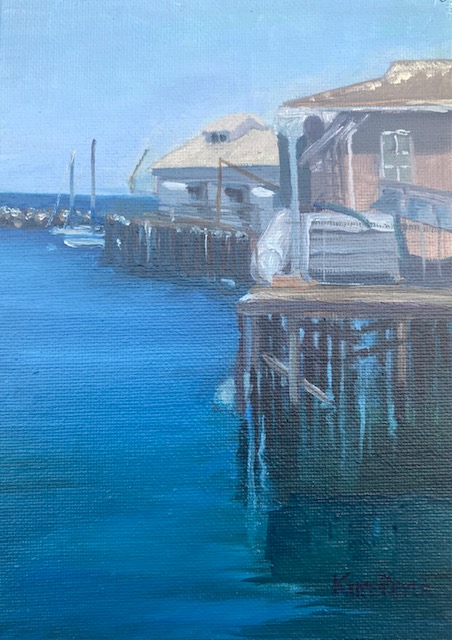 Municiple Wharf in Monterey Bay at low tide